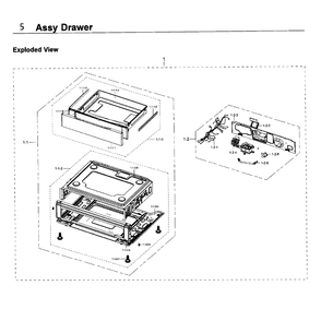 Drawer Diagram and Parts List for NX58K9850SS AA-0000 Samsung Range