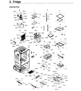 Fridge Diagram and Parts List for RF28HDEDPWW AA-0007 Samsung Refrigerator