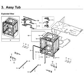 Part Location Diagram of DD97-00387B Samsung Roller Assembly