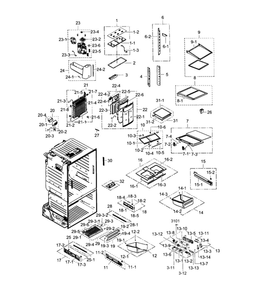 Frdige Diagram and Parts List for RF28HFEDTSR AA-01 Samsung Refrigerator