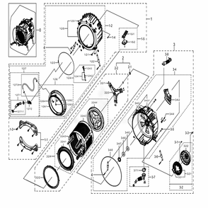 Part Location Diagram of DC97-19755B Samsung Diaphragm Gasket