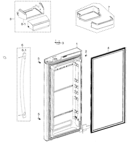 Right Door Diagram and Parts List for RFG298AAPN XAA Samsung Refrigerator