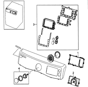 Control Panel Diagram and Parts List for DV511AGR XAA-0003 Samsung Dryer