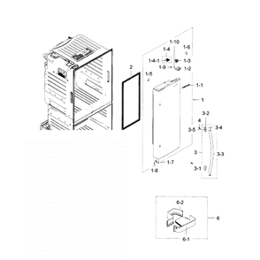 Right Door Diagram and Parts List for RF28HFEDBBC AA-09 Samsung Refrigerator