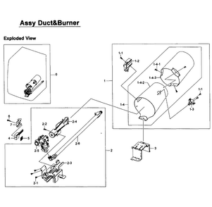 Heater Assy Diagram and Parts List for DV405GTPAWR AA-0002 Samsung Dryer