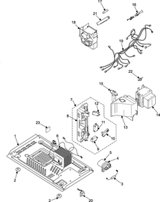 Internal Control/latch Assy/base Diagram and Parts List for MW1150WA XAA Samsung Microwave