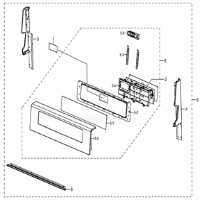 Part Location Diagram of DG94-01022S Samsung ASSY CONTROL;NX58M6650WG,BLACK CMF CAVIA