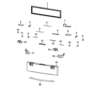 Flexzone Door Diagram and Parts List for RF4287HAPN XAA-0001 Samsung Refrigerator