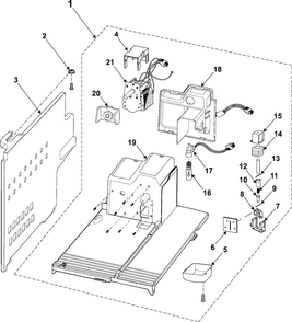 Enclosure Diagram and Parts List for RS255BASB XAA Samsung Refrigerator