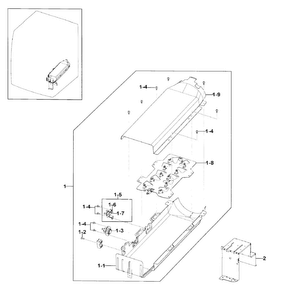 Duct Heater Diagram and Parts List for DV330AEB XAA-0000 Samsung Dryer