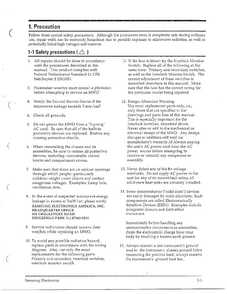 Precautions Page 2 Diagram and Parts List for MW4371G XAA Samsung Microwave