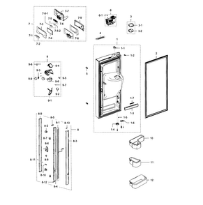 Part Location Diagram of DA63-04333C Samsung COVER-PCB PANEL SUB;AW2,