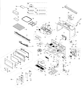 Cabinet Parts Diagram and Parts List for 40180092010  Kenmore Microwave