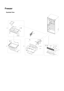 Freezer Parts Diagram and Parts List for RF28R6201SR AA-51 Samsung Refrigerator