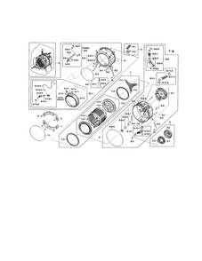 Tub & Drum Diagram and Parts List for WF461ABP XAA-0002 Samsung Washer