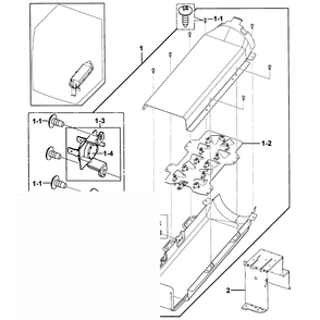 Heater Assembly Diagram and Parts List for DV331AEW XAA-0001 Samsung Dryer