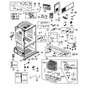 Part Location Diagram of DA97-13703N Samsung Assembly TOP TABLE;AW2CD-14,