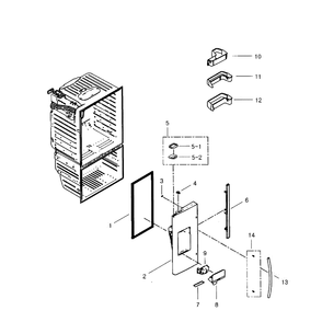 Left Door Diagram and Parts List for RFG296HDBP XAA-02 Samsung Refrigerator