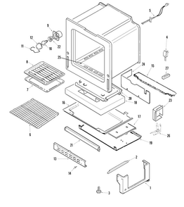Oven/base Diagram and Parts List for RGSF5330DT XAA Samsung Range