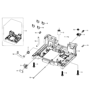 Base Section Diagram and Parts List for DW80J7550UG AA-0002 Samsung Dishwasher