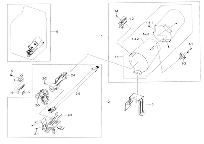 Duct Heater Diagram and Parts List for DV40J3000GW A2-0000 Samsung Dryer
