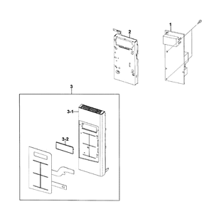 Control Panel Diagram and Parts List for SMH1816S XAA-00 Samsung Microwave Oven Combo