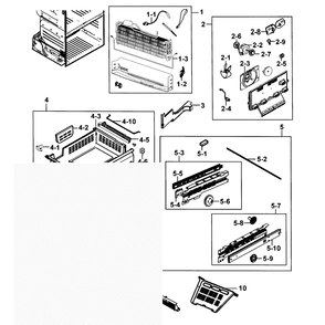 Freezer Diagram and Parts List for RF23HCEDBBC AA-0001 Samsung Refrigerator