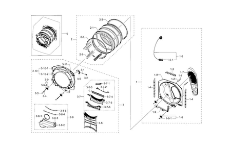 Part Location Diagram of DC97-15001K Samsung Drum