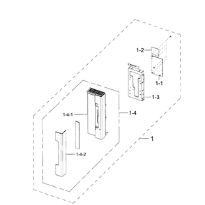Control Panel Diagram and Parts List for ME21F606MJT AA-01 Samsung Microwave