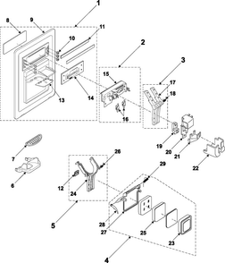 Fountain Diagram and Parts List for RS2545SH XAA Samsung Refrigerator