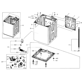 Part Location Diagram of DC90-14259A Samsung Assembly FRAME-SVC;WA50F9A8D