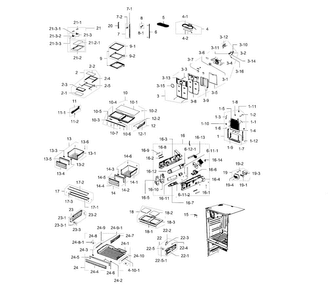 Part Location Diagram of DA61-07496A Samsung Water Filter Case