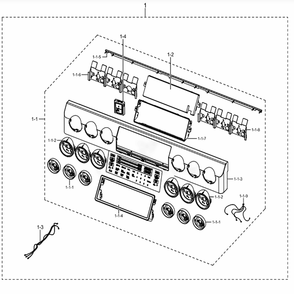 Assembly Control Box Diagram and Parts List for NX58K9850SG (AA)(0002) Samsung Range