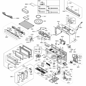 Part Location Diagram of DE64-01302A Samsung Touchpad Control Panel Assembly