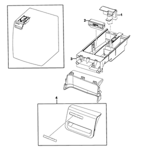 Drawer Diagram and Parts List for WF219ANB XAA-0000 Samsung Washer