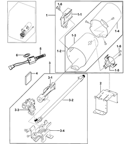 Heater Assy Diagram and Parts List for DV337AGG XAA-0000 Samsung Dryer