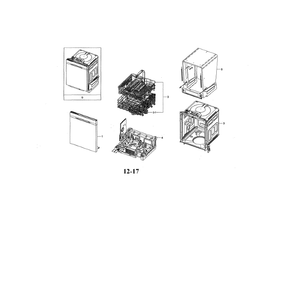 Unit Diagram and Parts List for DW80K5050UG AA-00 Samsung Dishwasher