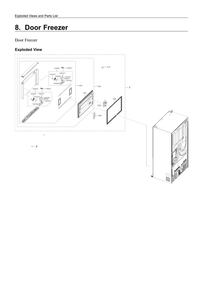 Freezer Door Parts Diagram and Parts List for RF24R7201SR AA-01 Samsung Refrigerator