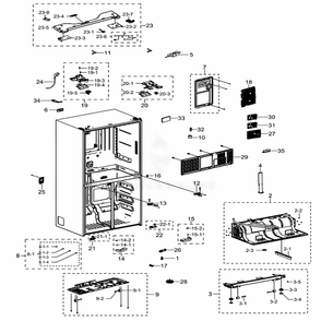 Part Location Diagram of DA94-04405A Samsung Eeprom Power Control Board Assembly