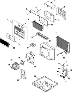 Chassis Assembly Diagram and Parts List for AW1801B XAA Samsung Air Conditioner