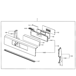 Control Box Diagram and Parts List for NX583G0VBSR AA-01 Samsung Range