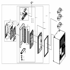 Fridge Door Right Diagram and Parts List for RF28N9780SG (AA)(0001) Samsung Refrigerator
