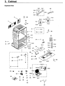 Cabinet Diagram and Parts List for RF28HMEDBWW AA-0010 Samsung Refrigerator