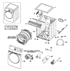 Part Location Diagram of DC92-00257A Samsung PCB/Main Electronic Control Board