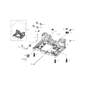 Base Diagram and Parts List for DW80H9970MO AA-0000 Samsung Dishwasher