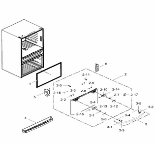 Freezer Door Diagram and Parts List for RF28HMEDBWW AA-0007 Samsung Refrigerator