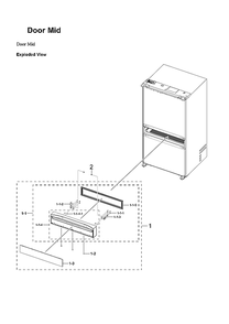 Mid Door Parts Diagram and Parts List for RF29BB8600QL AA-00 Samsung Refrigerator