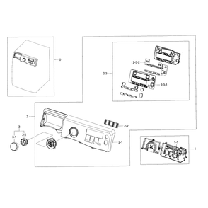Control Panel Diagram and Parts List for WF395BTPARA A2-0000 Samsung Washer