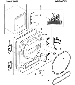 Part Location Diagram of DC97-01427A Samsung Filter Assembly