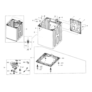Frame Diagram and Parts List for WA52J8700AP A2-0000 Samsung Washer